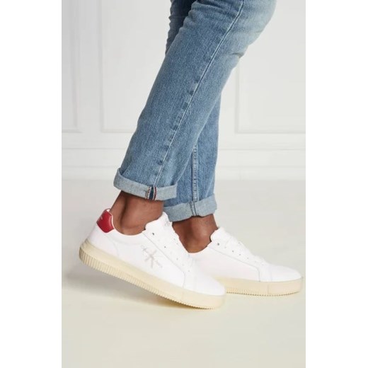 CALVIN KLEIN JEANS Skórzane sneakersy CHUNKY CUPSOLE MONOLOGO 41 okazyjna cena Gomez Fashion Store