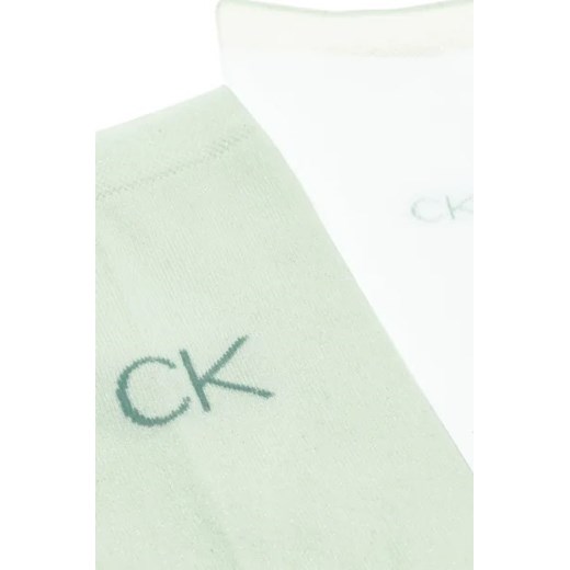 Skarpetki damskie Calvin Klein miętowe z poliamidu