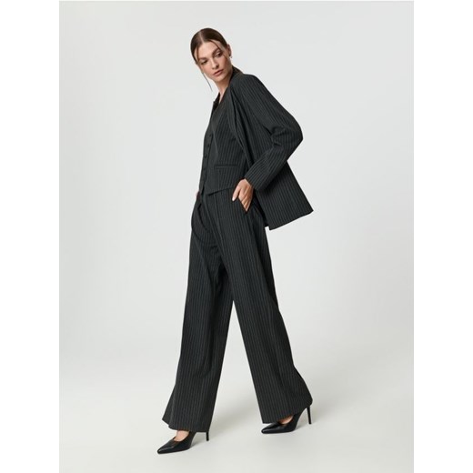 Sinsay - Spodnie wide leg - czarny ze sklepu Sinsay w kategorii Spodnie damskie - zdjęcie 169162190