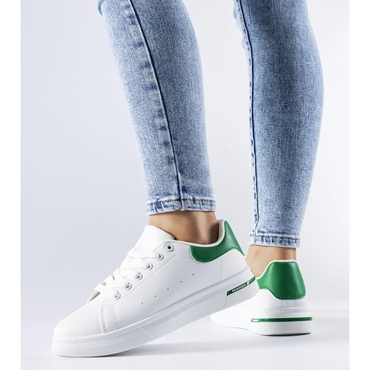 Biało-zielone sneakersy Leland ze sklepu gemre w kategorii Trampki damskie - zdjęcie 169163282