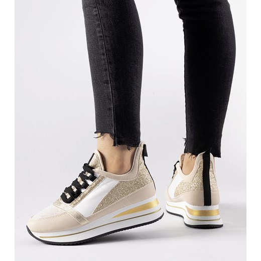 Buty sportowe damskie Gemre sneakersy sznurowane 