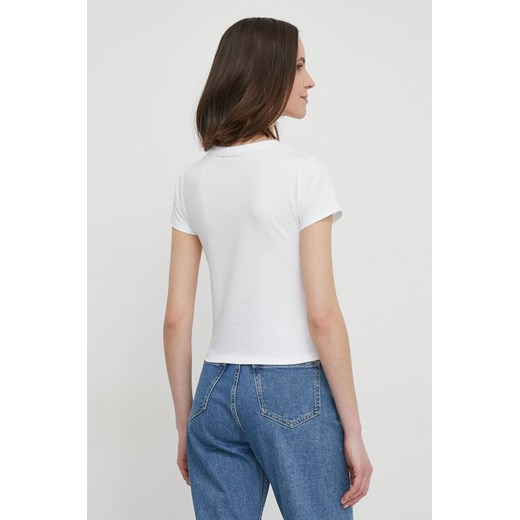 Calvin Klein Jeans top damski kolor biały XL ANSWEAR.com