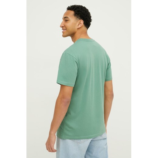 Quiksilver t-shirt bawełniany męski kolor zielony z nadrukiem Quiksilver M ANSWEAR.com