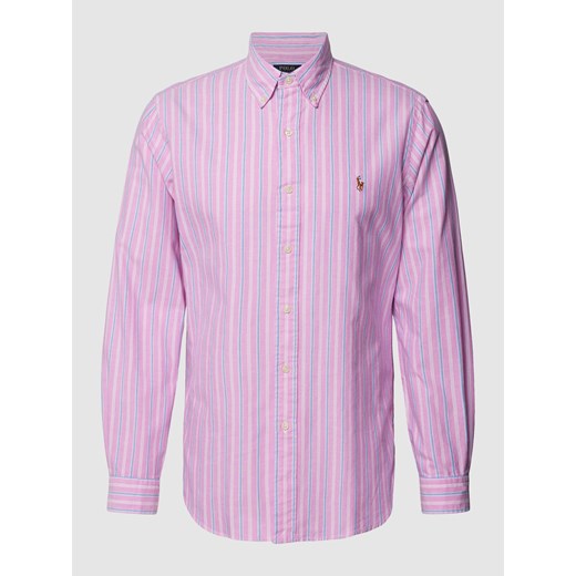 Koszula casualowa o kroju slim fit z wzorem w paski ze sklepu Peek&Cloppenburg  w kategorii Koszule męskie - zdjęcie 169165151