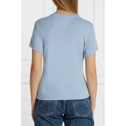Bluzka damska Tommy Jeans z bawełny niebieska na lato 