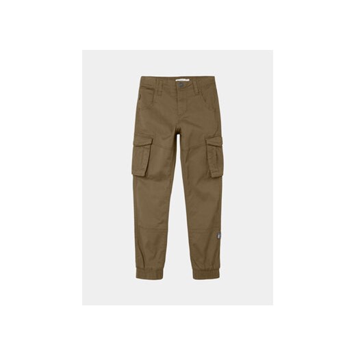 NAME IT Spodnie materiałowe Ryan 13151735 Brązowy Regular Fit ze sklepu MODIVO w kategorii Spodnie chłopięce - zdjęcie 169180152