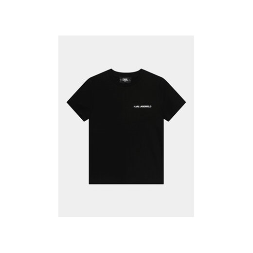 Karl Lagerfeld Kids T-Shirt Z30055 S Czarny Regular Fit 10Y MODIVO