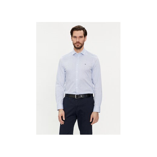 Tommy Hilfiger Koszula MW0MW33826 Niebieski Slim Fit ze sklepu MODIVO w kategorii Koszule męskie - zdjęcie 169180460