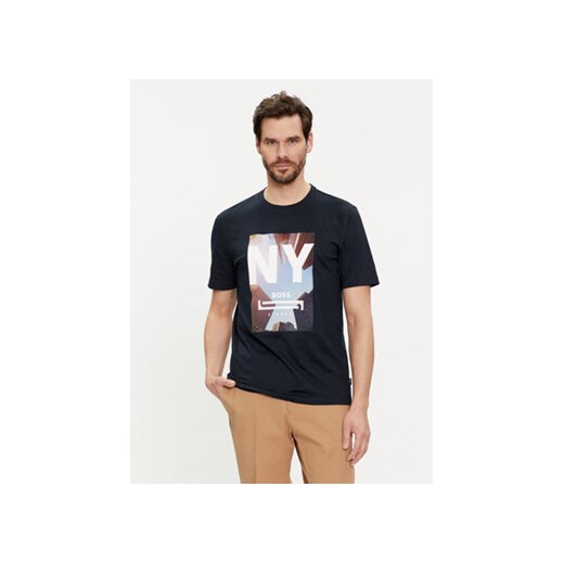 Boss T-Shirt Tiburt 511 50512110 Granatowy Regular Fit ze sklepu MODIVO w kategorii T-shirty męskie - zdjęcie 169180764