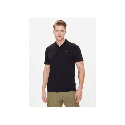 Napapijri Polo Ealis NP0A4H8B Czarny Regular Fit ze sklepu MODIVO w kategorii T-shirty męskie - zdjęcie 169180803