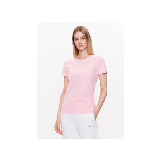 Alpha Industries T-Shirt Basic 196054 Różowy Regular Fit ze sklepu MODIVO w kategorii Bluzki damskie - zdjęcie 169181003