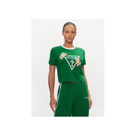 Guess T-Shirt Zoey V4GI02 K46D1 Zielony Boxy Fit ze sklepu MODIVO w kategorii Bluzki damskie - zdjęcie 169181142