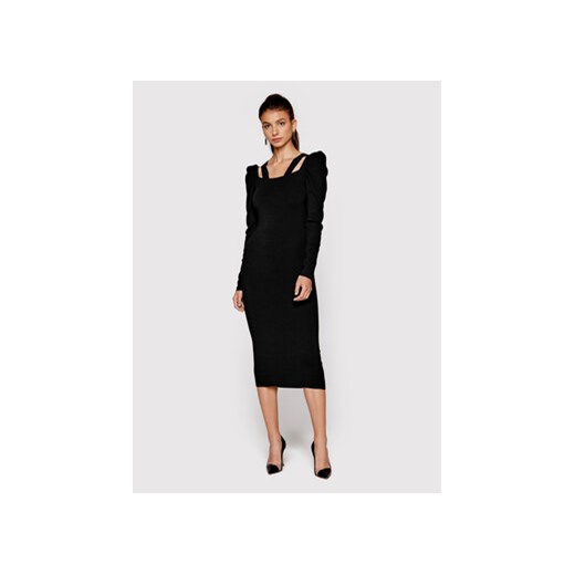 TWINSET Sukienka dzianinowa 222TP3033 Czarny Regular Fit ze sklepu MODIVO w kategorii Sukienki - zdjęcie 169181371
