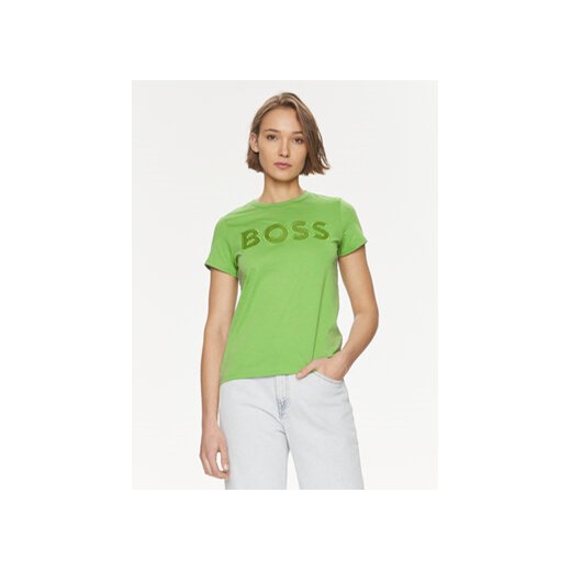 Boss T-Shirt Eventsa 50514967 Zielony Regular Fit ze sklepu MODIVO w kategorii Bluzki damskie - zdjęcie 169181454