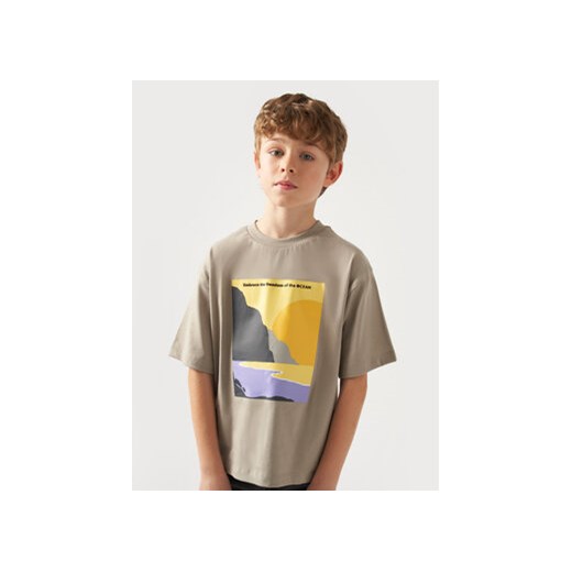 Mayoral T-Shirt 6039 Beżowy Regular Fit ze sklepu MODIVO w kategorii T-shirty chłopięce - zdjęcie 169181934
