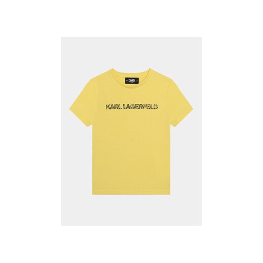 Karl Lagerfeld Kids T-Shirt Z30055 S Żółty Regular Fit ze sklepu MODIVO w kategorii T-shirty chłopięce - zdjęcie 169185981