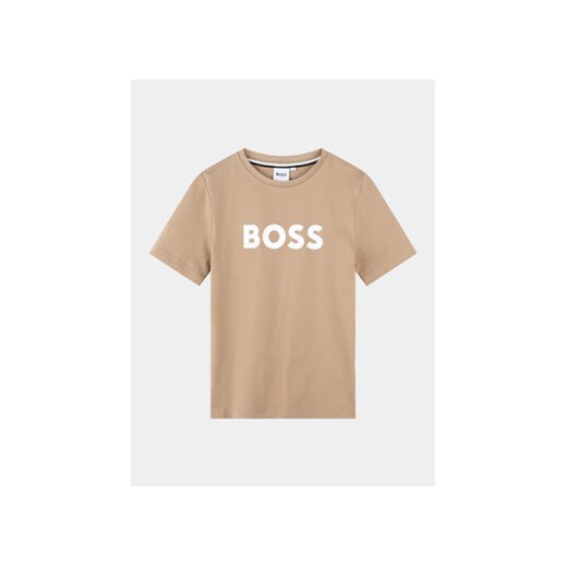 Boss T-Shirt J50718 S Beżowy Regular Fit ze sklepu MODIVO w kategorii T-shirty chłopięce - zdjęcie 169187063
