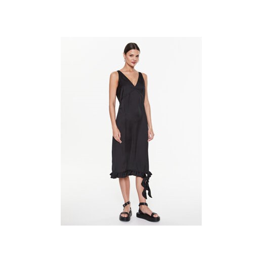 Remain Sukienka koktajlowa Light Satin Frill RM2212 Czarny Regular Fit ze sklepu MODIVO w kategorii Sukienki - zdjęcie 169188090
