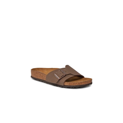 Klapki damskie BIRKENSTOCK brązowe bez zapięcia na lato