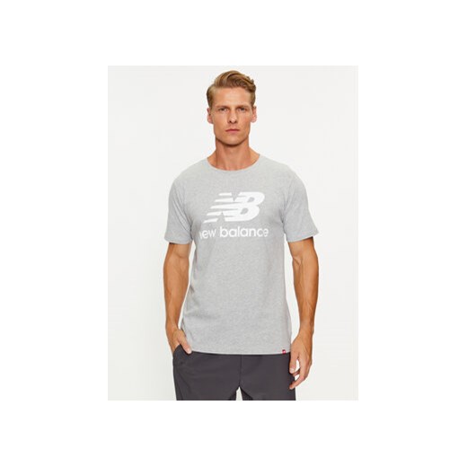 New Balance T-Shirt Essential Logo MT01575 Szary Athletic Fit New Balance XXL MODIVO okazja