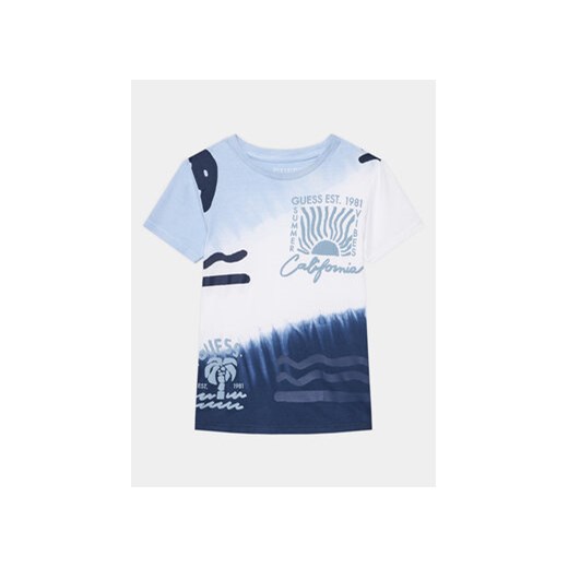 Guess T-Shirt N4GI08 K8HM4 Niebieski Regular Fit ze sklepu MODIVO w kategorii T-shirty chłopięce - zdjęcie 169189100
