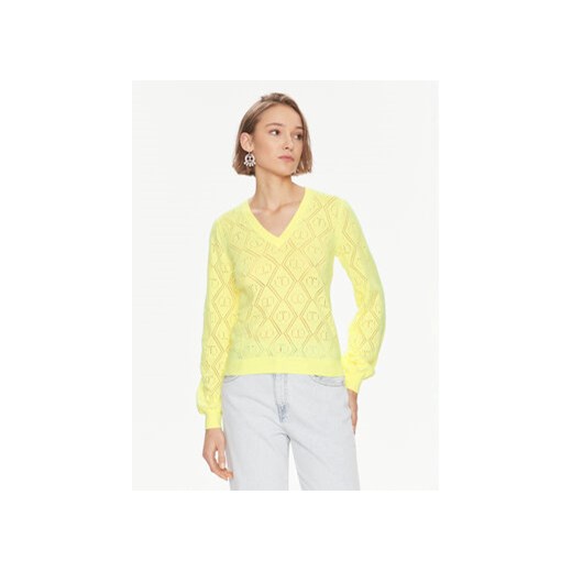 TWINSET Sweter 241TP3074 Żółty Regular Fit ze sklepu MODIVO w kategorii Swetry damskie - zdjęcie 169190331