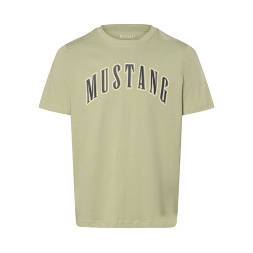 Mustang Koszulka męska - Austin Mężczyźni Bawełna seledynowy nadruk ze sklepu vangraaf w kategorii T-shirty męskie - zdjęcie 169192210