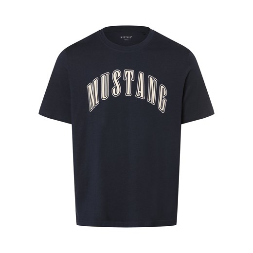 Mustang Koszulka męska - Austin Mężczyźni Bawełna granatowy nadruk ze sklepu vangraaf w kategorii T-shirty męskie - zdjęcie 169192211
