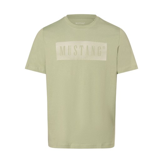 Mustang Koszulka męska - Austin Mężczyźni Bawełna seledynowy nadruk ze sklepu vangraaf w kategorii T-shirty męskie - zdjęcie 169192213
