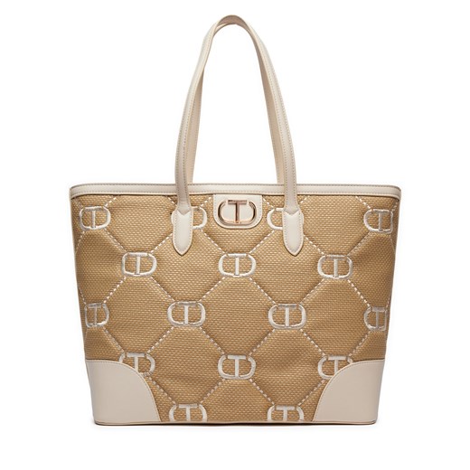 Torebka TWINSET 241TB7210 Neve 00282 ze sklepu eobuwie.pl w kategorii Torby Shopper bag - zdjęcie 169192491