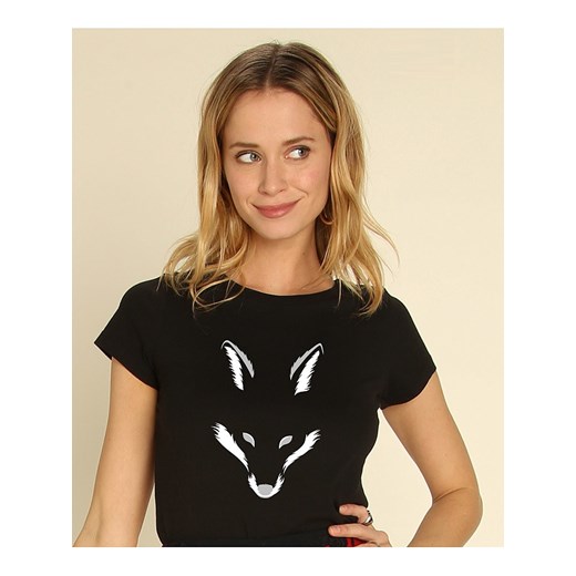 WOOOP Koszulka &quot;Foxy Shape&quot; w kolorze czarnym Wooop XL promocja Limango Polska
