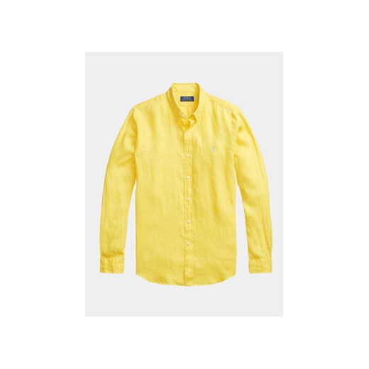 Koszula męska Polo Ralph Lauren z długim rękawem żółta casual