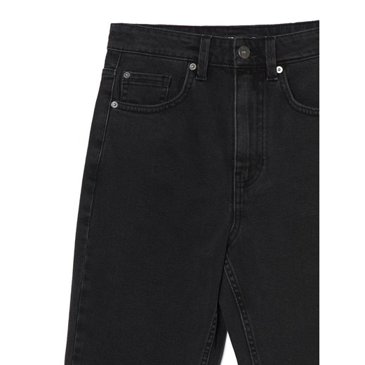 Cropp - Czarne jeansy mom slim PETITE - czarny Cropp 32 Cropp