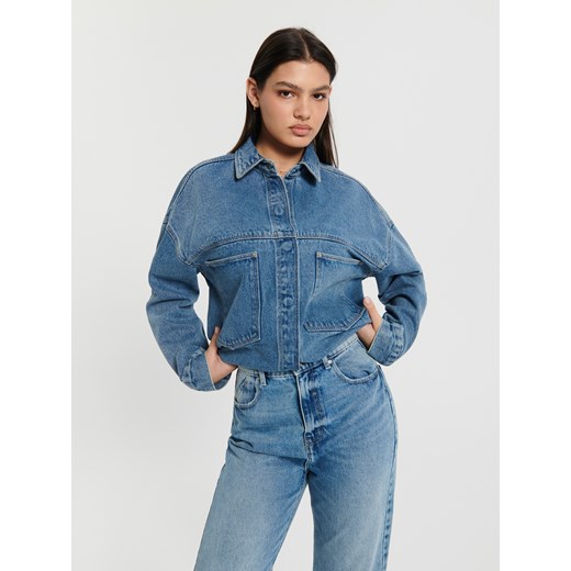 Sinsay - Jeansy wide leg high waist - niebieski Sinsay 42 Sinsay