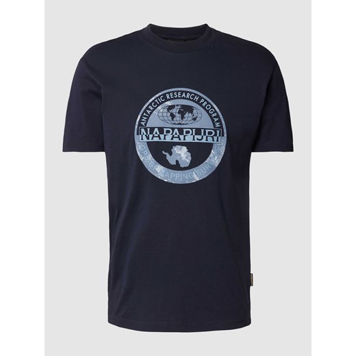 T-shirt z nadrukiem z logo model ‘BOLLO’ ze sklepu Peek&Cloppenburg  w kategorii T-shirty męskie - zdjęcie 169201593