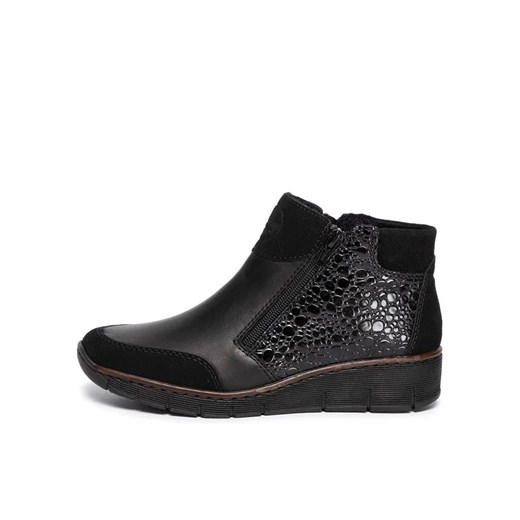 Rieker Botki 53782-00 Czarny Rieker 38 promocyjna cena MODIVO