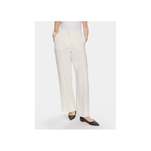 Weekend Max Mara Spodnie materiałowe Malizia 2415131022 Biały Relaxed Fit 48 MODIVO