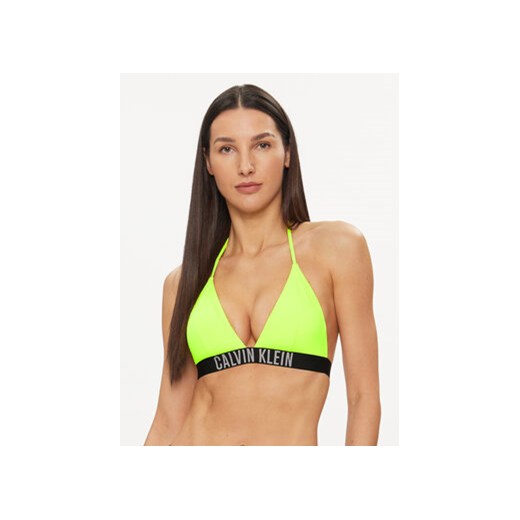 Calvin Klein Swimwear Góra od bikini KW0KW02506 Zielony ze sklepu MODIVO w kategorii Stroje kąpielowe - zdjęcie 169204461