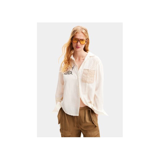Desigual Koszula Turin 24SWCW20 Biały Loose Fit ze sklepu MODIVO w kategorii Koszule damskie - zdjęcie 169204531
