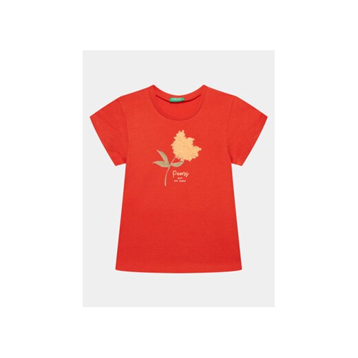 United Colors Of Benetton T-Shirt 3I1XG10E1 Czerwony Regular Fit ze sklepu MODIVO w kategorii Koszulki niemowlęce - zdjęcie 169204543
