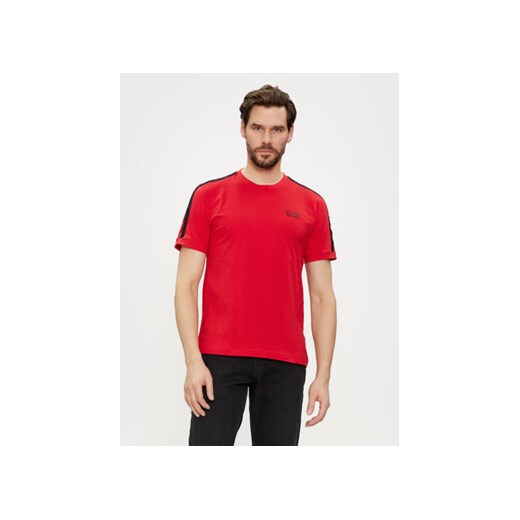 EA7 Emporio Armani T-Shirt 3DPT35 PJ02Z 1461 Czerwony Regular Fit ze sklepu MODIVO w kategorii T-shirty męskie - zdjęcie 169205031