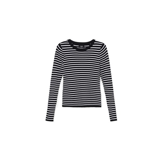 Cropp - Czarny sweter w paski - czarny ze sklepu Cropp w kategorii Swetry damskie - zdjęcie 169205950