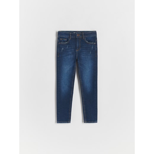 Reserved - Elastyczne jeansy slim - granatowy Reserved 146 (10 lat) Reserved