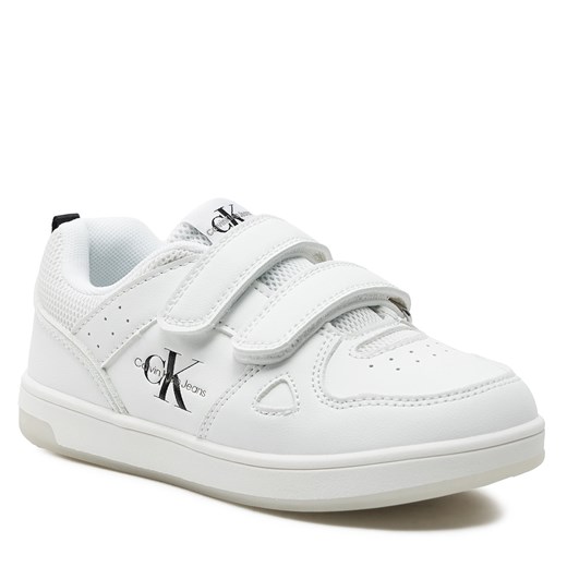 Buty sportowe dziecięce Calvin Klein na rzepy białe 