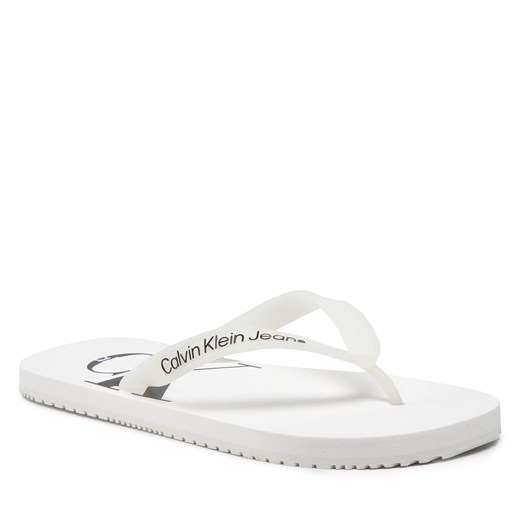 Japonki Calvin Klein Jeans Beach Sandal Monogram Tpu YM0YM00055 Bright White 02S 42 eobuwie.pl