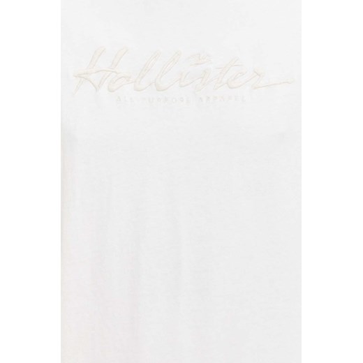 Hollister Co. t-shirt bawełniany męski kolor beżowy z aplikacją Hollister Co. L ANSWEAR.com