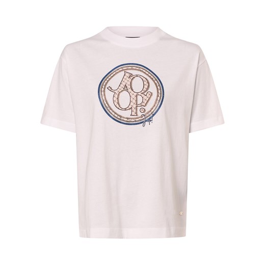 JOOP! T-shirt damski Kobiety Bawełna biały nadruk ze sklepu vangraaf w kategorii Bluzki damskie - zdjęcie 169214453