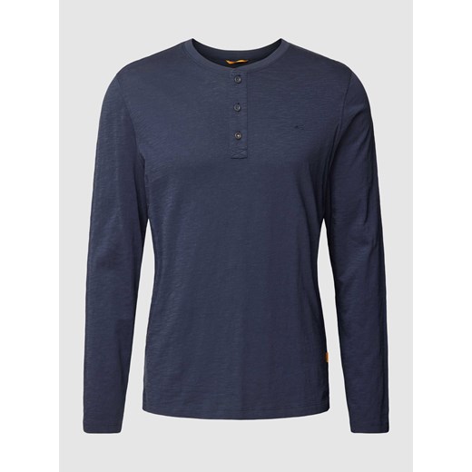 Bluzka z długim rękawem i krótką listwą guzikową ze sklepu Peek&Cloppenburg  w kategorii T-shirty męskie - zdjęcie 169216644