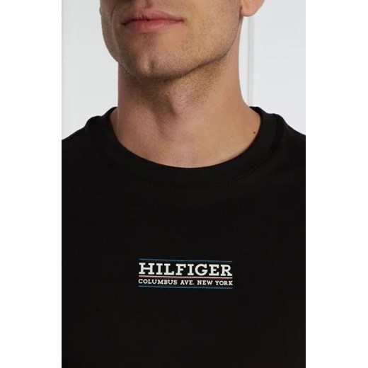 T-shirt męski Tommy Hilfiger z napisami z krótkimi rękawami