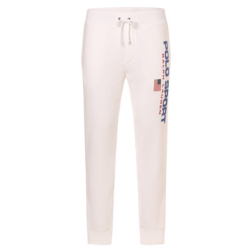 Polo Sport Męskie spodnie dresowe Mężczyźni biały nadruk ze sklepu vangraaf w kategorii Spodnie męskie - zdjęcie 169217833